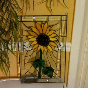 Sunflower window hanging